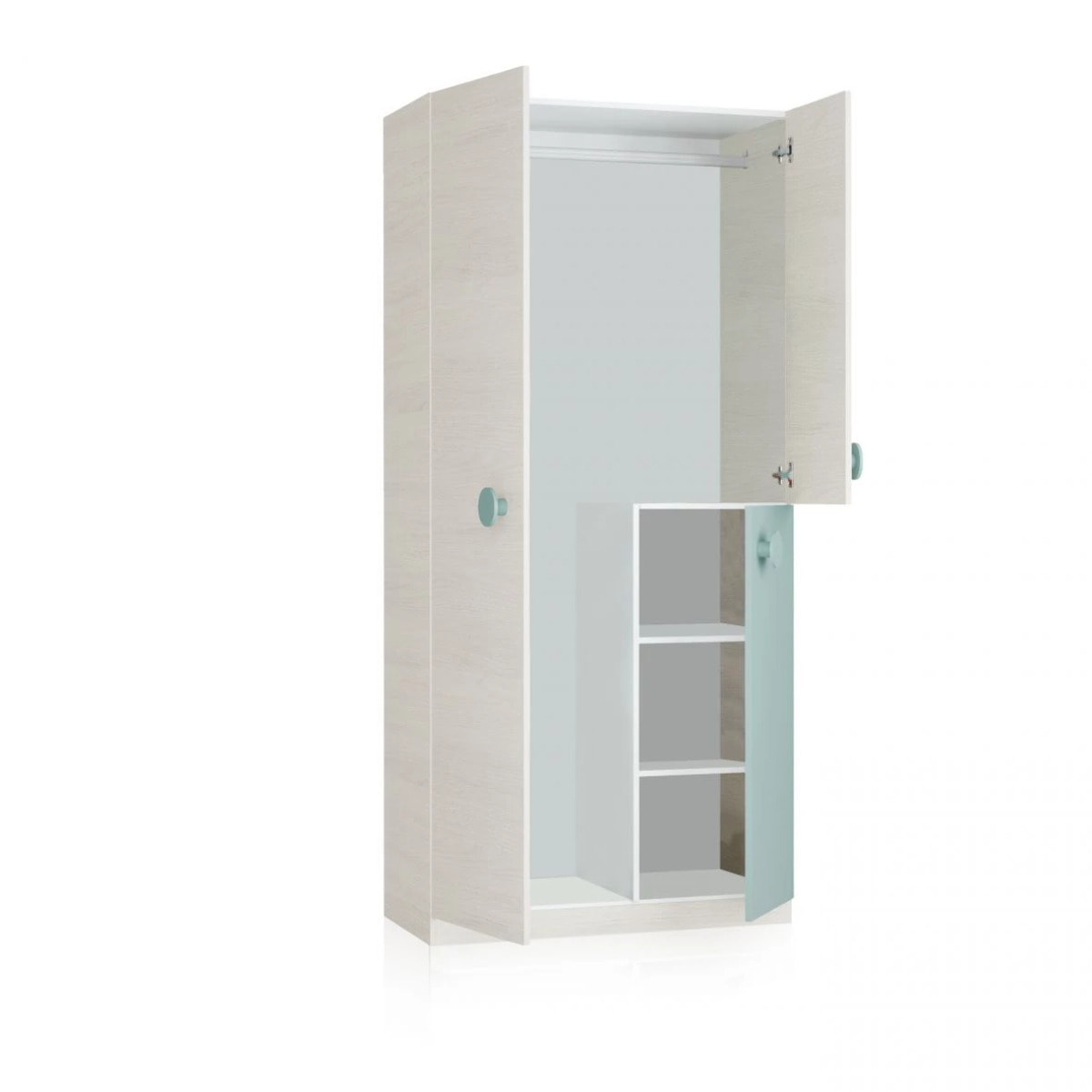 Armario Snuba Blanco Alpes - Verde Acqua