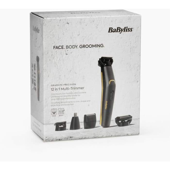 Tondeuse multi usages BABYLISS 12 en 1 MT987E Graphite Precision