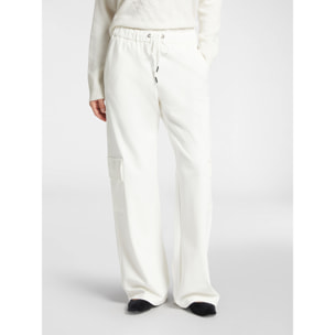 Elena Mirò - Pantalones joggers con bolsillos laterales - Blanco