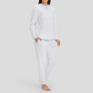 Pijama largo Celeste