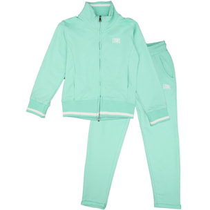 Chándal Leone Bright para niña, sin sudor, con cuello y cremallera.
