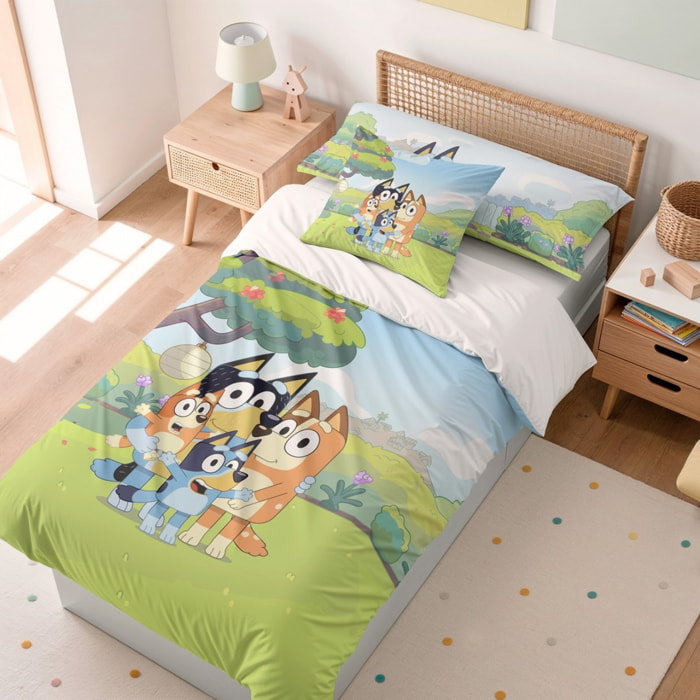 Funda nordica BLUEY + funda almohada 45x110