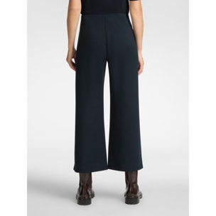 Elena Mirò - Pantaloni cropped in scuba leggero - Blu