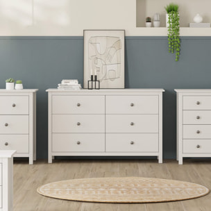 Commode 6 tiroirs en pin massif - ELTON