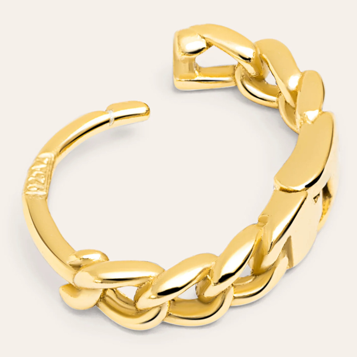 Orecchino Singolo Chain S Argento Placcato Oro