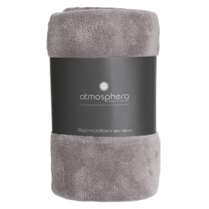Plaid microfibre gris 130x180cm