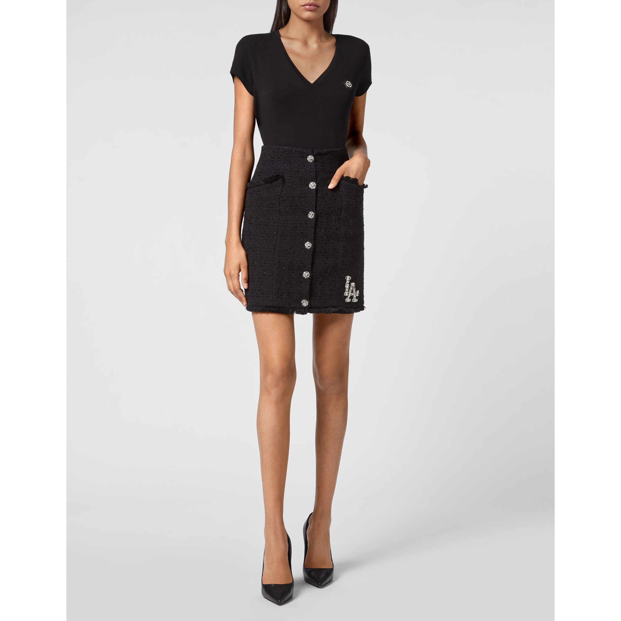 PHILIPP PLEIN Falda corta SKULL