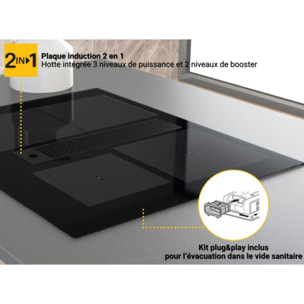 Plaque induction aspirante WHIRLPOOL WVH1065UKIT FlexiCook