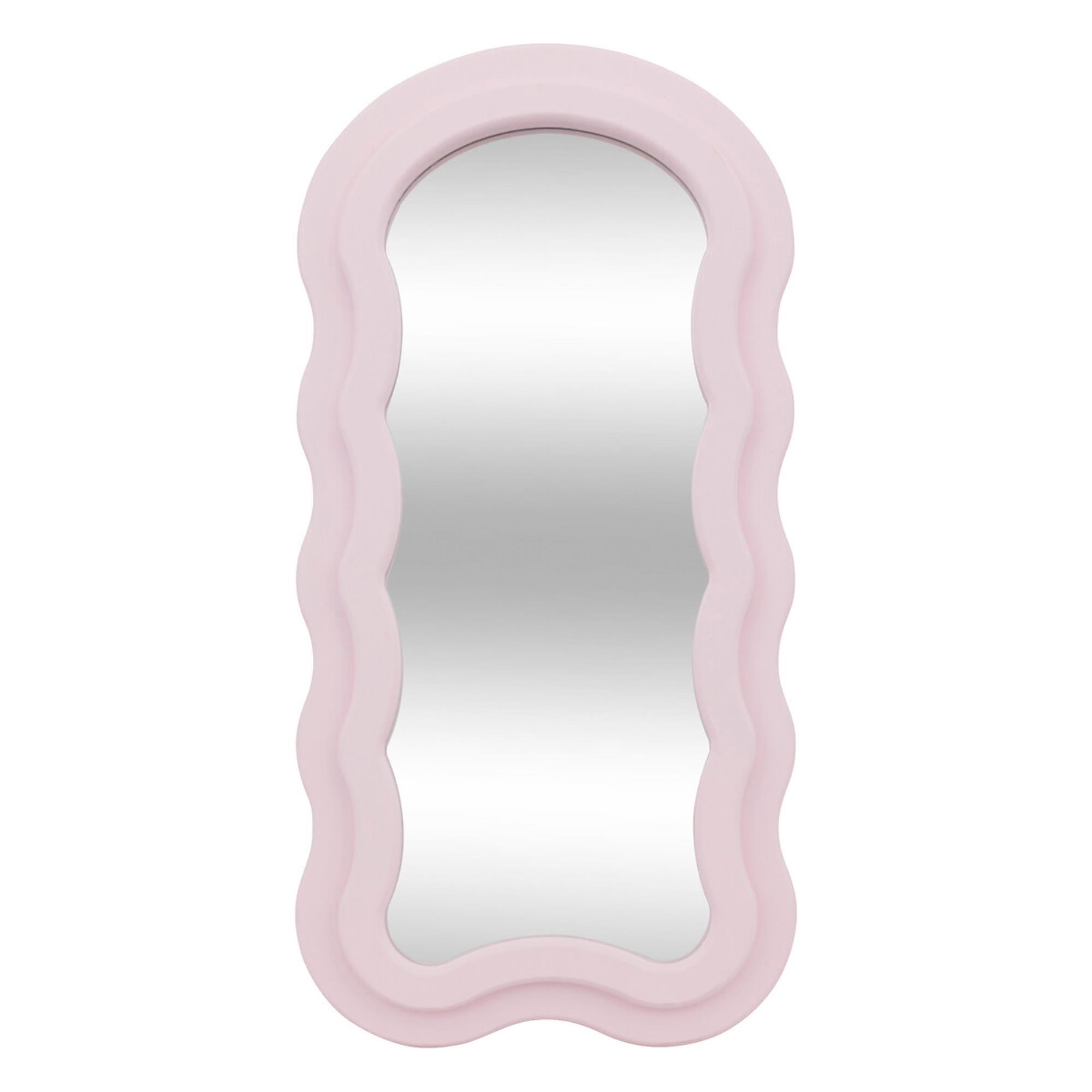 Espejo ola infantil Ayna 60 x 30 cm MDF rosa