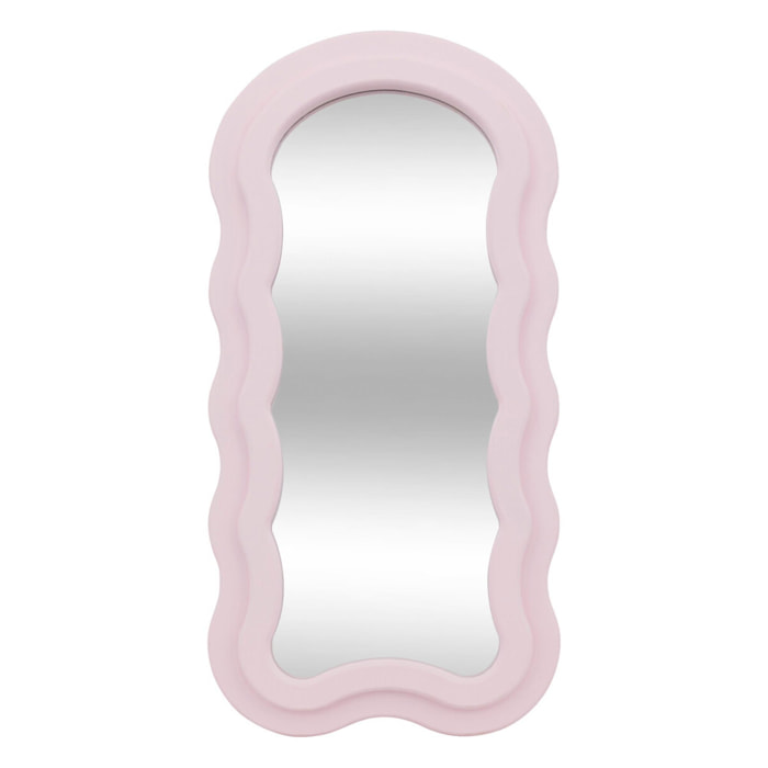 Espejo ola infantil Ayna 60 x 30 cm MDF rosa