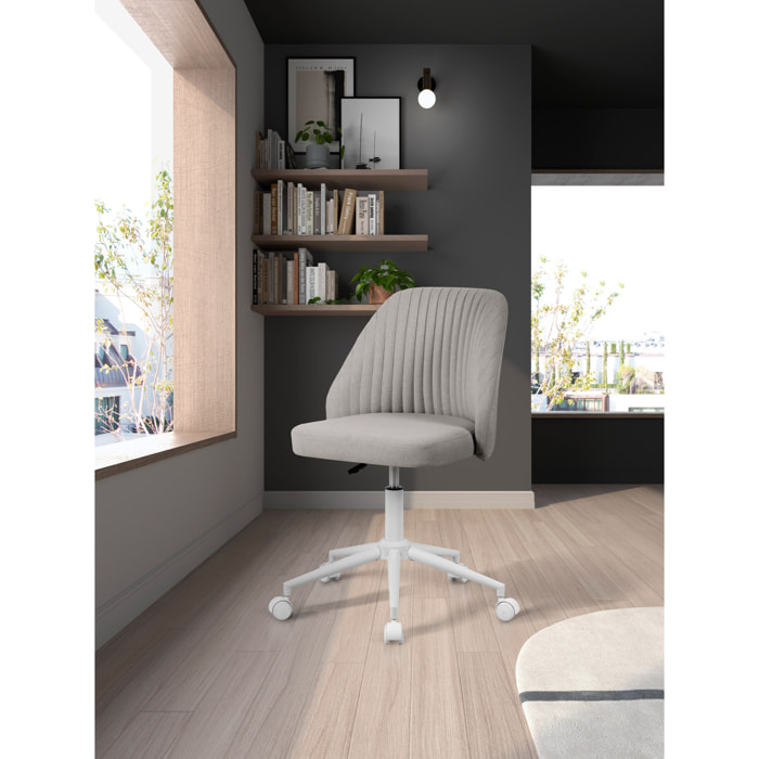 Silla de estudio Estela tela gris moteada 90x57x57 cm