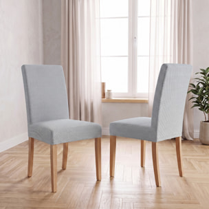 COPPIA VESTISEDIA CON SCHIENALE FASHIONABLE, Microfibra/Cotone/Elastan - GRIGIO CHIARO