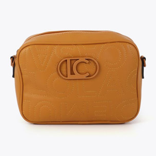 Borsa a tracolla con monogramma cucito