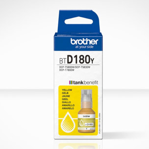 Cartouche d'encre BROTHER Bouteille d'Encre BTD180 Jaune (Yellow) - BTD180Y