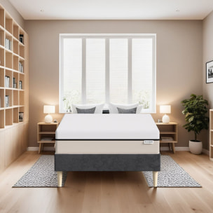 Matelas Hybride à ressorts ensachés et mémoire de forme, 25cm - SPRING ELITE
