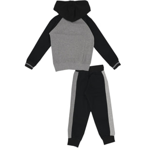 Tuta da bambino, cappuccio, full zip e logo piccolo Basic