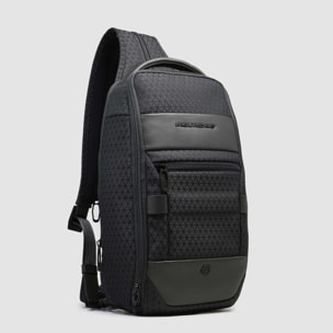 Piquadro Zaino monospalla uomo in tessuto riciclato