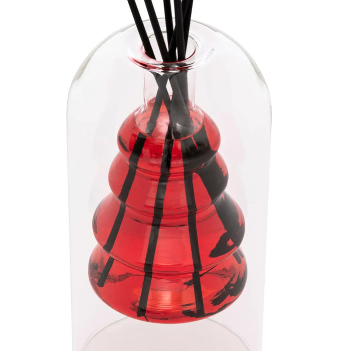 Diffuseur de parfum sapin Elan 150ml verre cannelle rouge