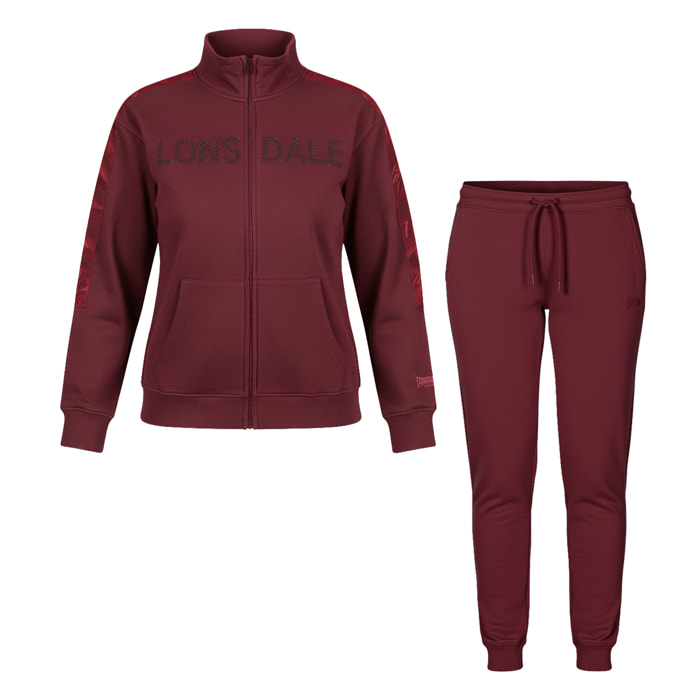 Tuta Donna LONSDALE Cotone Felpato Full Zip