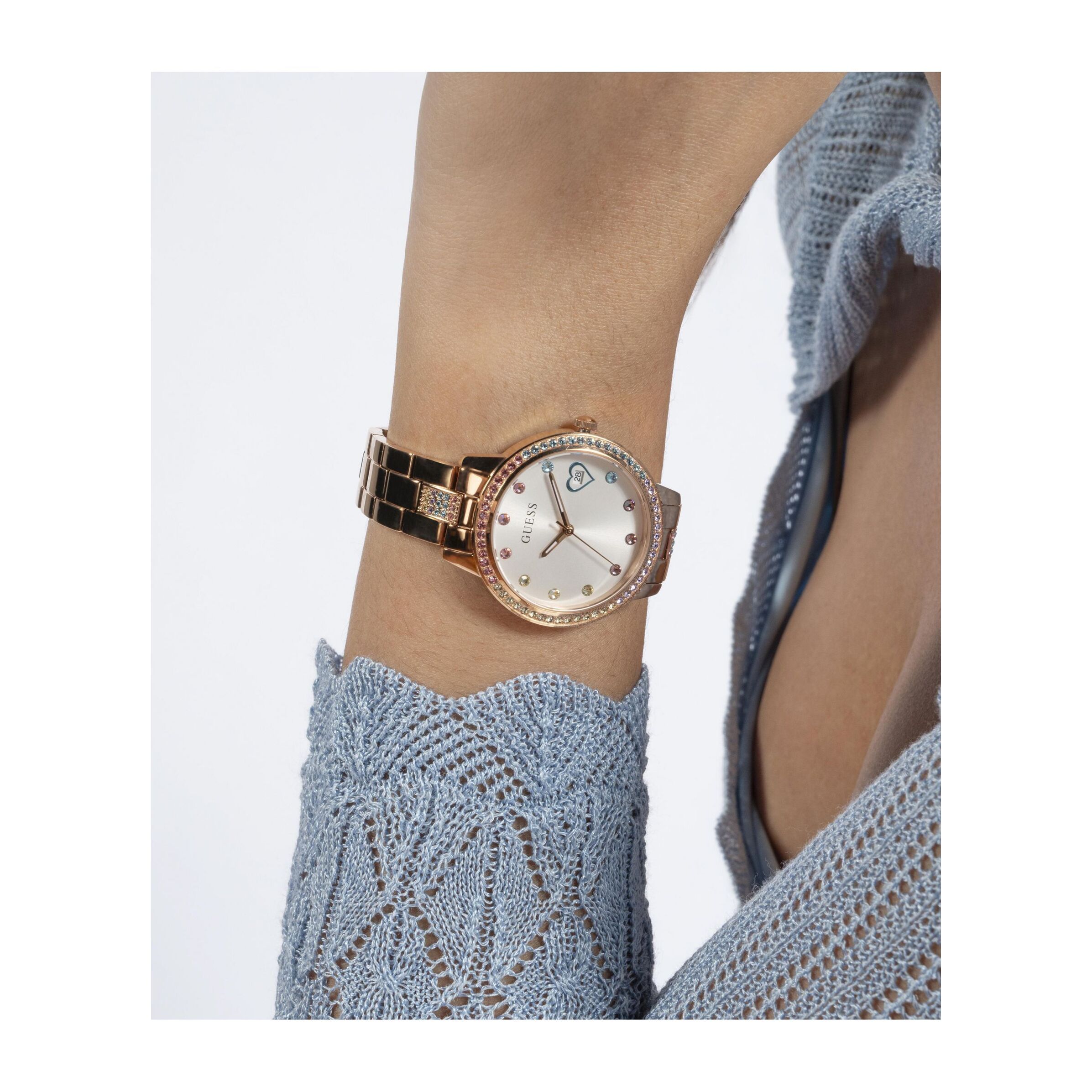 Guess Reloj Con Día Y Fecha Gd Three Of Hearts