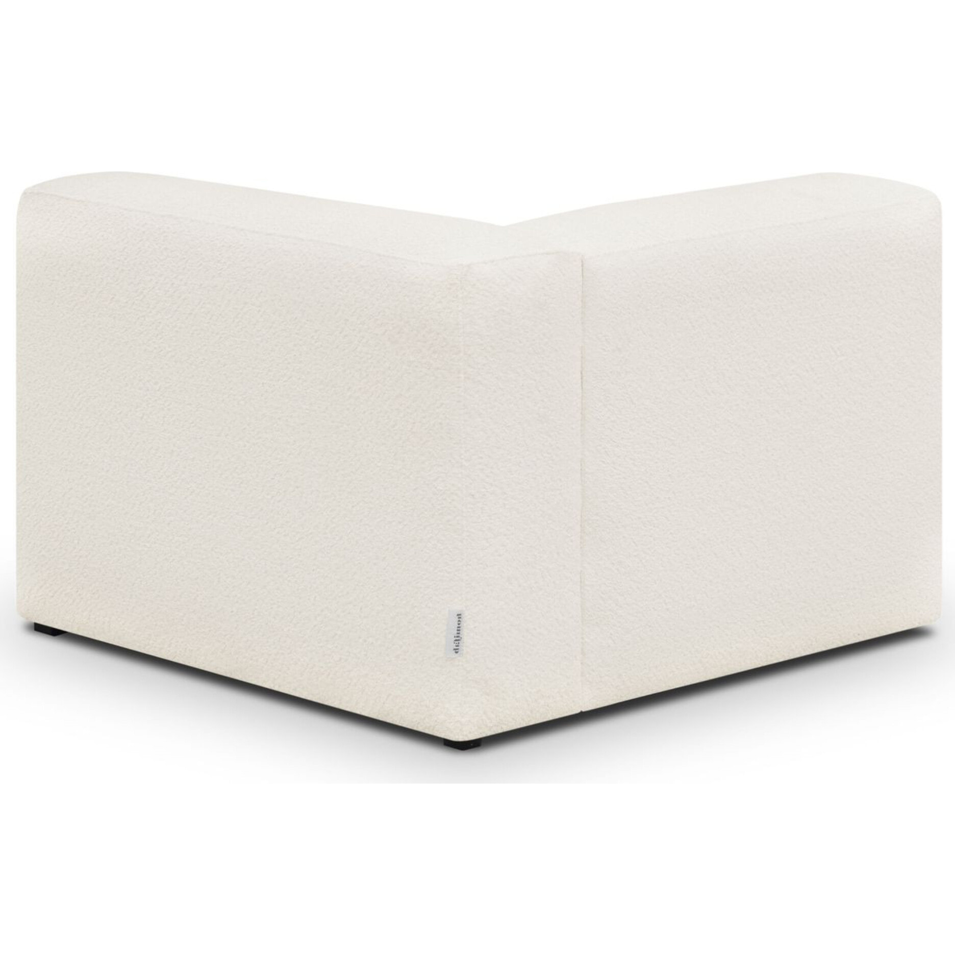 Chauffeuse d'angle à droite modulable en tissu bouclette - MODULO