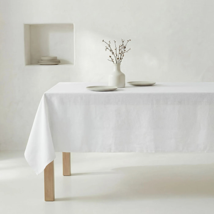 Nappe antitache au toucher tissu imperméable Blanc