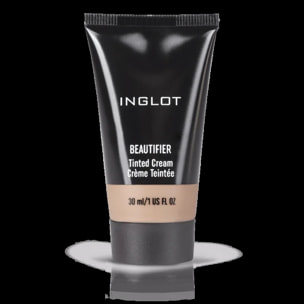 INGLOT Beautifier Tinted Cream 106, BB Cream, Unifica el tono, Coenzima Q10, Vitamina C, E y F, Acabado natural, Anti edad, Formula vegana, Color: Beige medio, subtono neutro para pieles media. 30ml