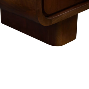 Buffet Shelty rectangulaire 70x160cm 3 portes marron