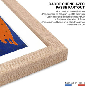 Poster La Flèche par Wassily Kandinsky Affiche + cadre en bois - Chêne