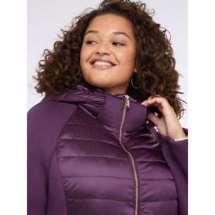 Fiorella Rubino - Plumífero ligero bimaterial - Burgundy