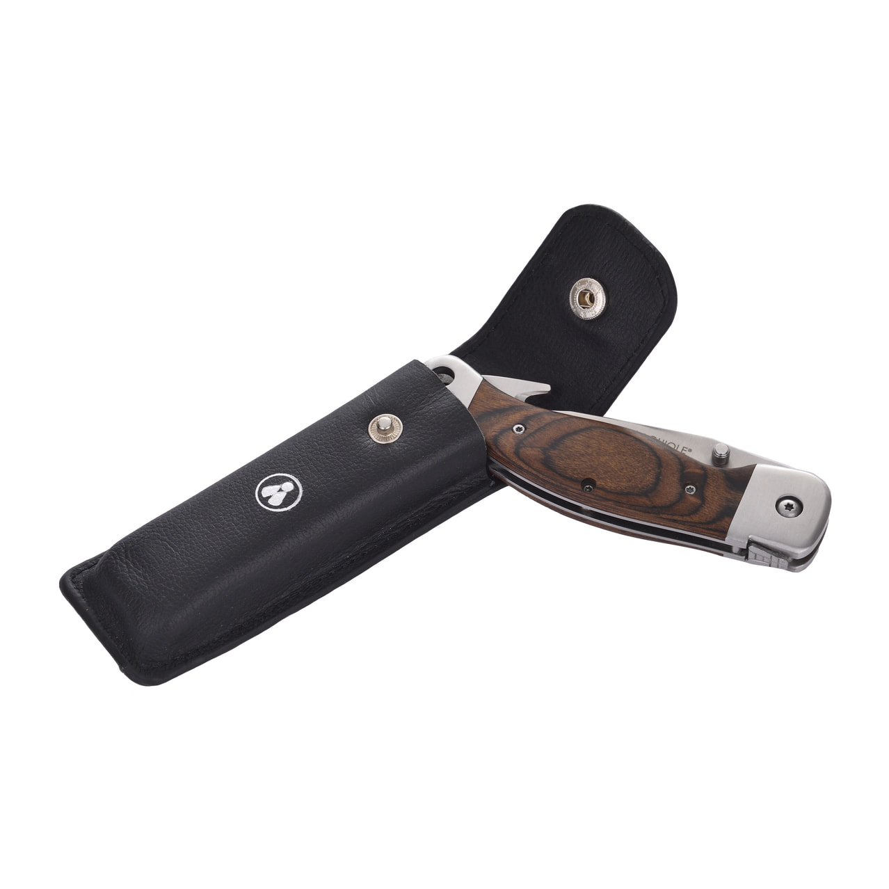 LAGUIOLE HERITAGE Coffret couteau de chasse avec etui en cuir noir