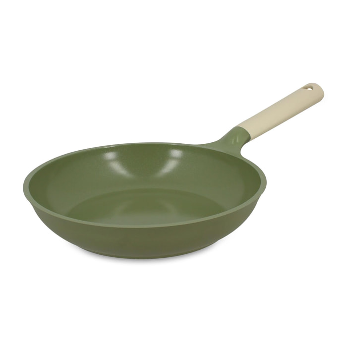 Poêle 24cm en fonte d'aluminium vert - tous feux ANNA