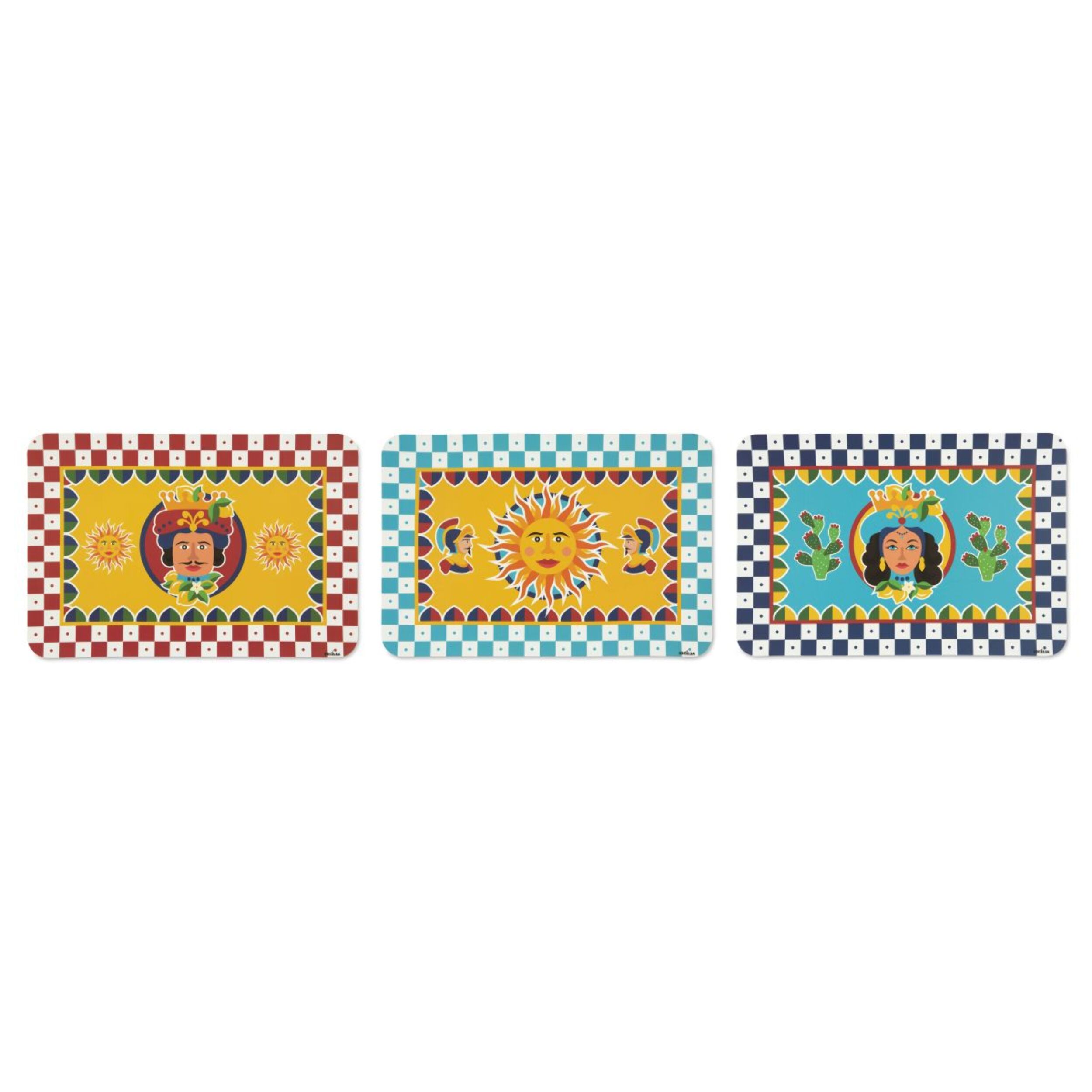 Set de 6 sets de table rectangulaires Excelsa – Sicilian Rhapsody, Polypropylène Multicolore