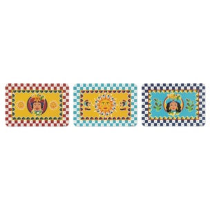 Set de 6 sets de table rectangulaires Excelsa – Sicilian Rhapsody, Polypropylène Multicolore