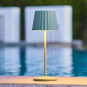 Lampe de table sans fil ABBY Vert H30cm