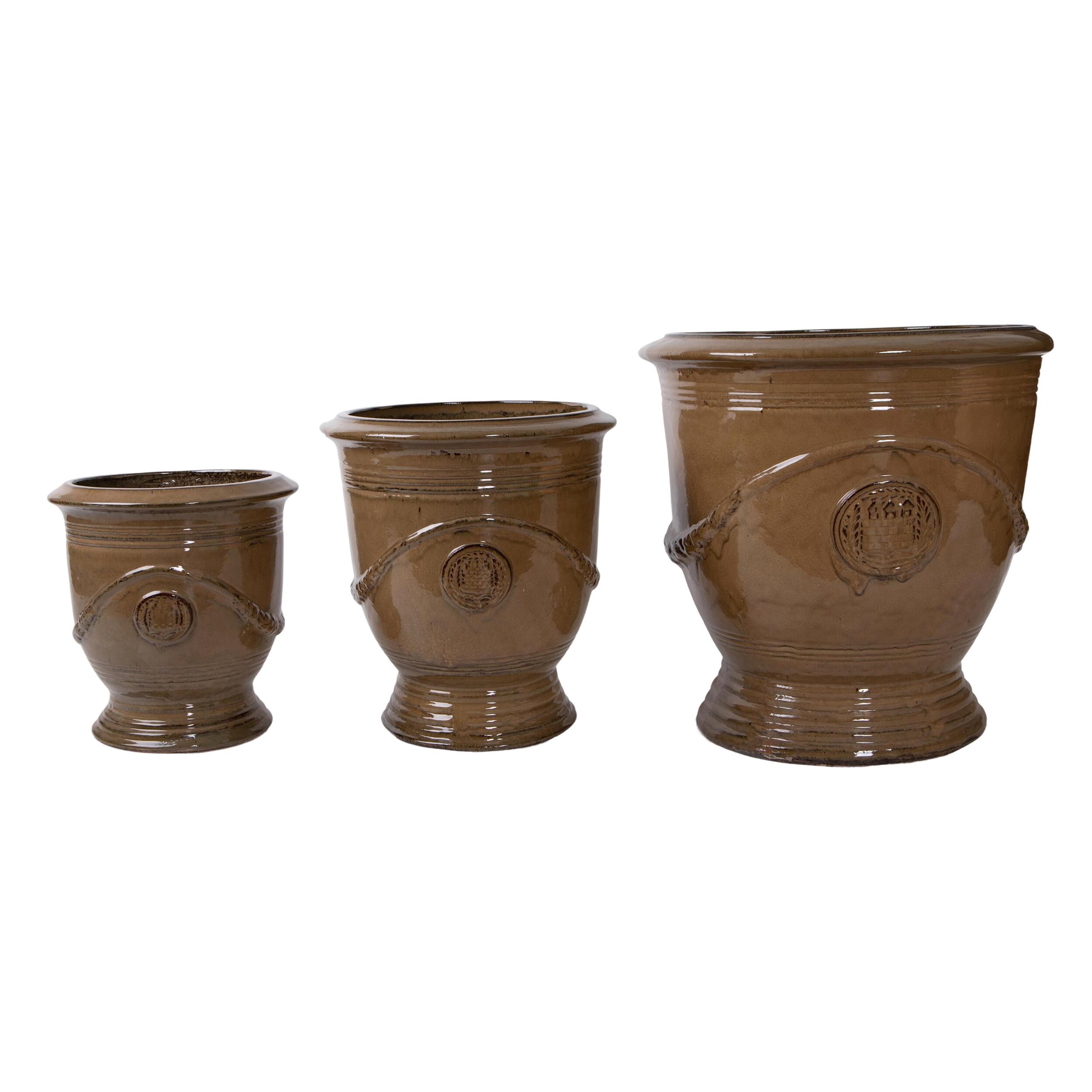 Set 3 vasi andalusia - Colore Crema - 62xH65x62cm - Bianchi Dino