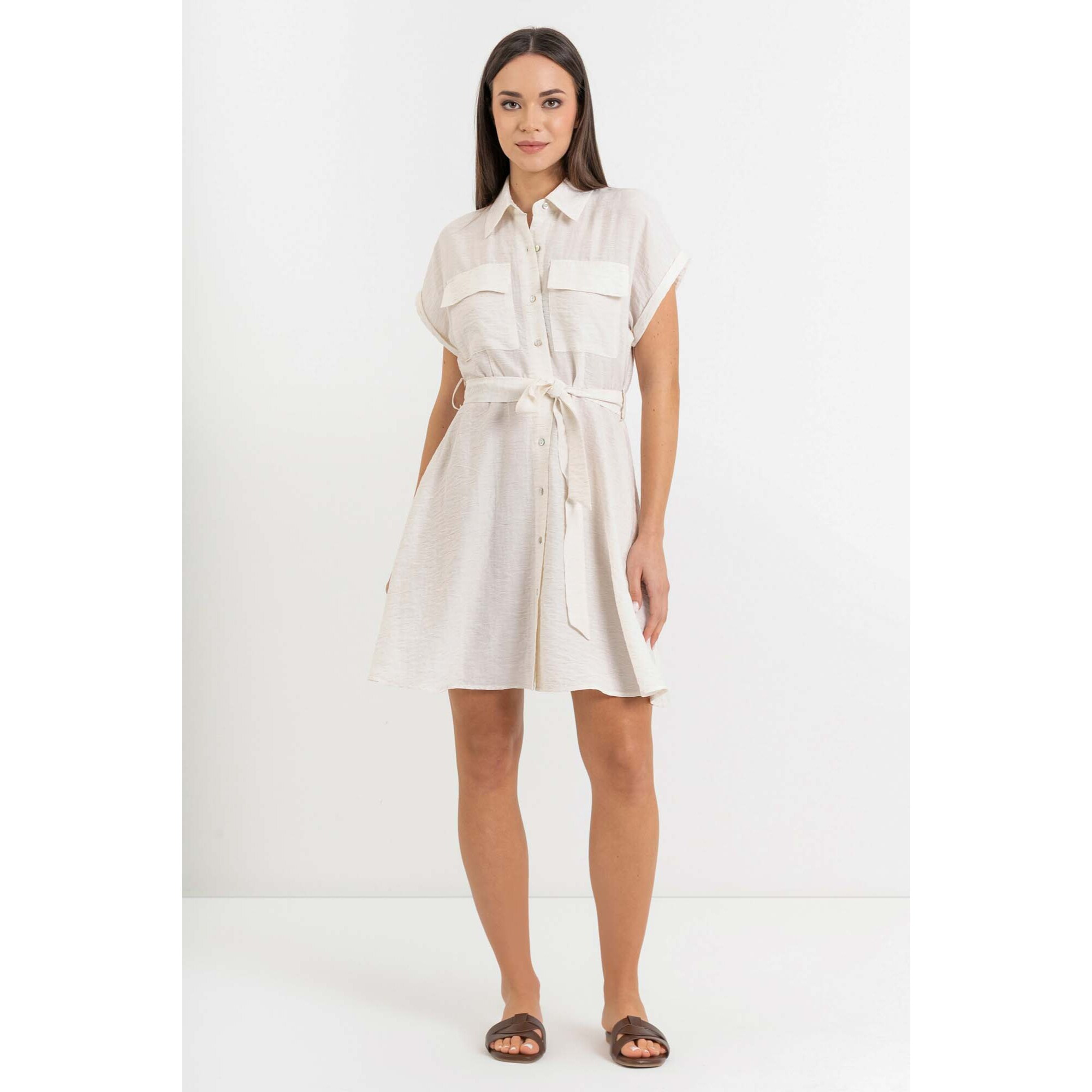 Kocca - Abito chemisier con cintura in tessuto Donna