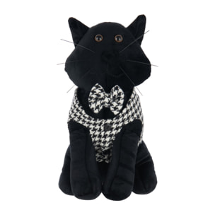 J-Line cale-porte Chat Pied-De-Poule - polyester - noir/blanc