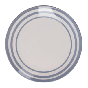 Set de 3 platos de postre ø19cm san ignacio con líneas azules