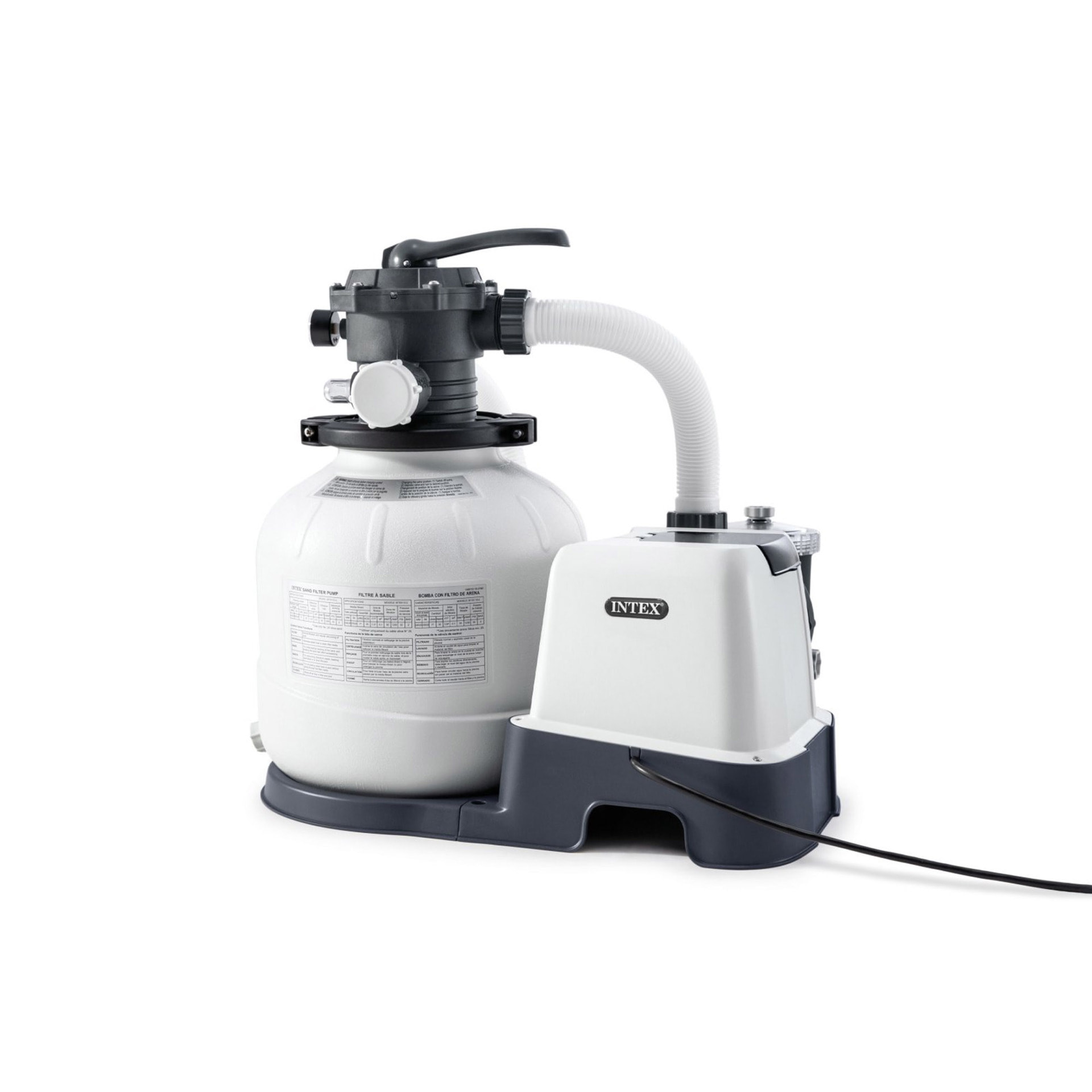 Intex Piscina Ultra XTR Frame rettangolare con Pompa Filtro, Scaletta, Teli, Kit Pulizia e Set Volley, 732x366