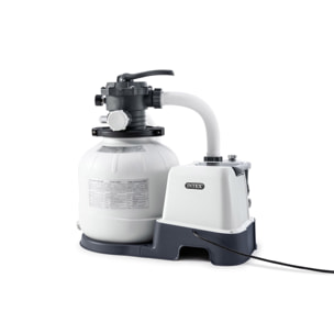 Intex Piscina Ultra XTR Frame rettangolare con Pompa Filtro, Scaletta, Teli, Kit Pulizia e Set Volley, 732x366