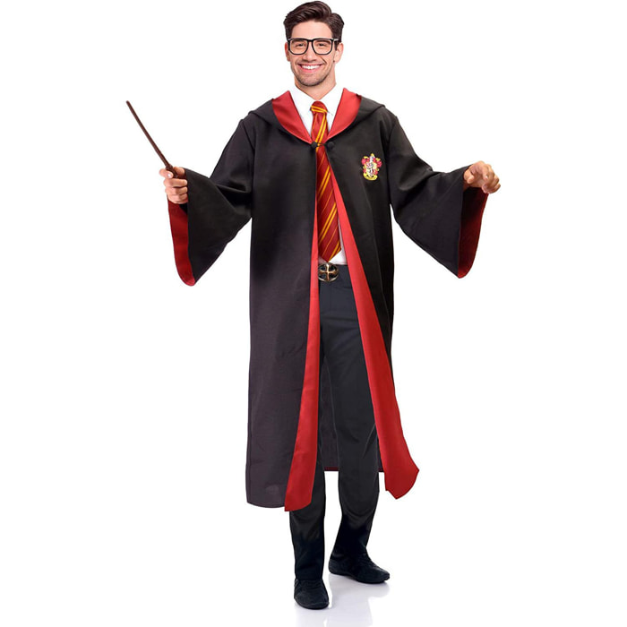 Costume Carnevale Mantello Harry Potter Grifondoro Taglia Unica Adulto Unisex