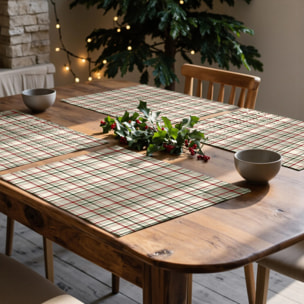 Lot de 2 sets de table anti-taches Christmas Wish 12 1225