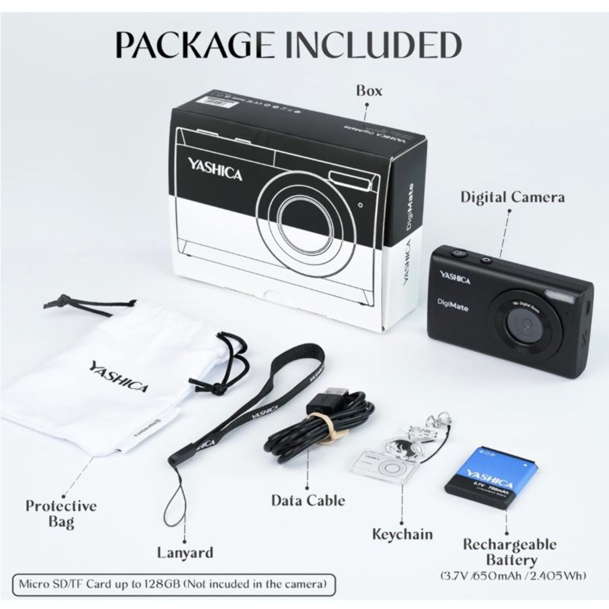 Appareil photo Compact YASHICA DigiMate 100 Black