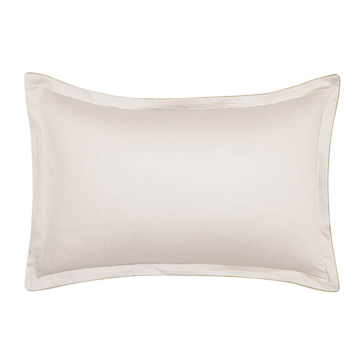 Taie d'oreiller imprimée en jacquard de coton, MÉMOIRE, Beige Lune