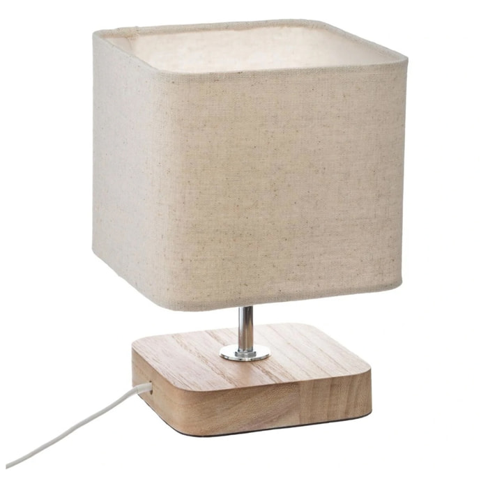 Lámpara de sobremesa de madera h. 21 cm.