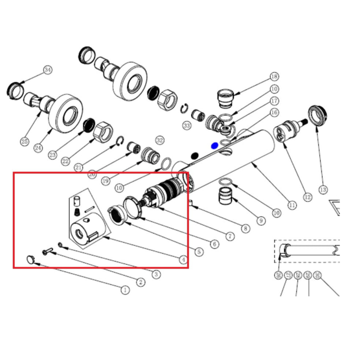 Aurum cartouche thermostatique pour SATSSTKEMC, cuivre brossé (NDSSTKETRMSETC)