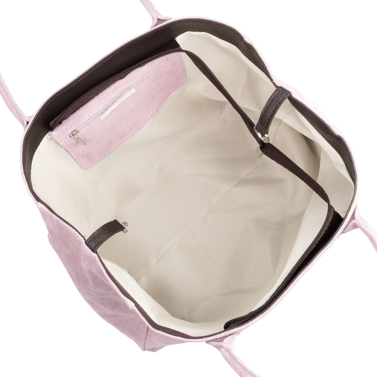 Annagrazia Bolso Shopper Mujer.Piel auténtica Gamuza