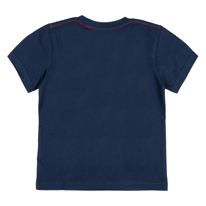 T-shirt jersey con ricamo logo flags Polo Club St Martin Blu