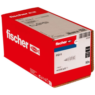 50 chevilles pour isolants FID II Ø8 50mm - FISCHER - 570347